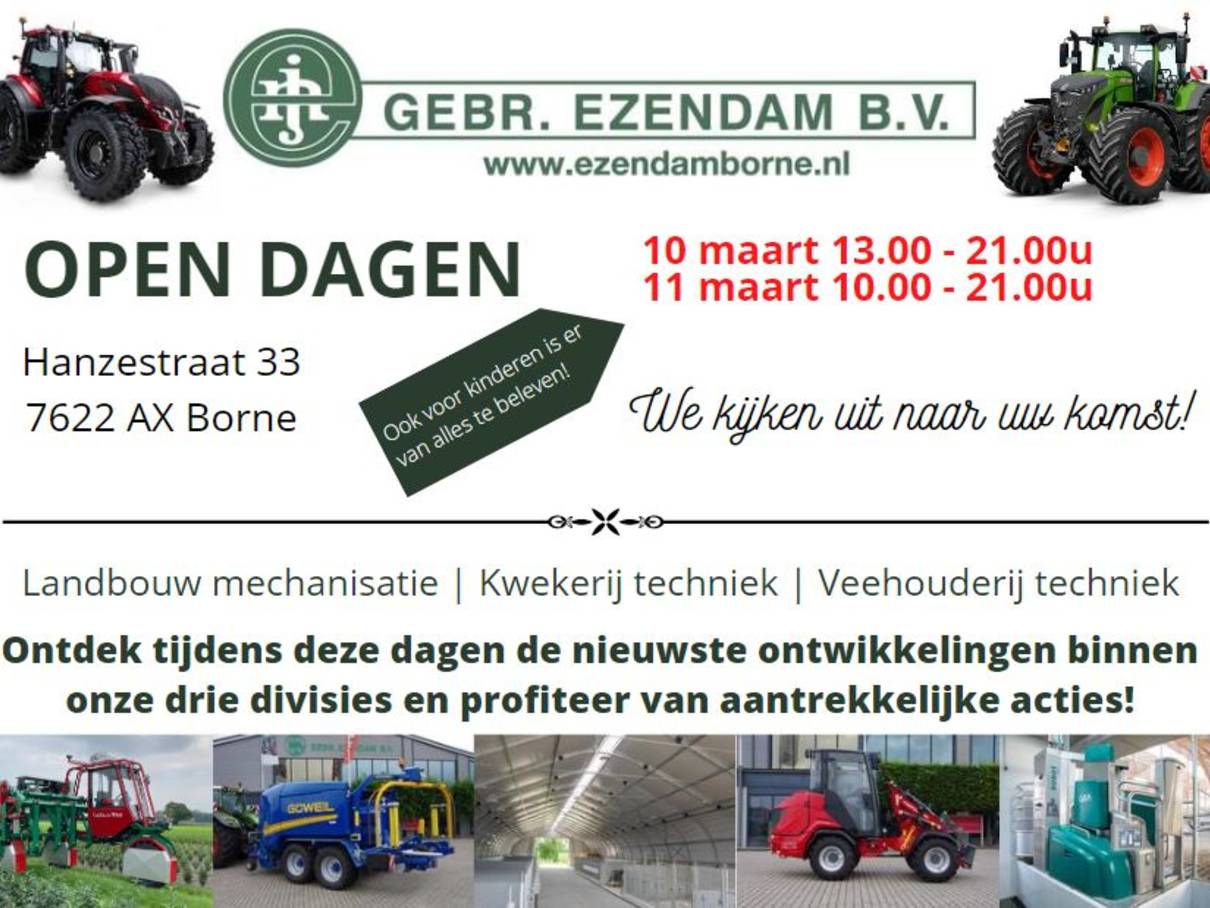 10 en 11 maart 2023 Open Dagen