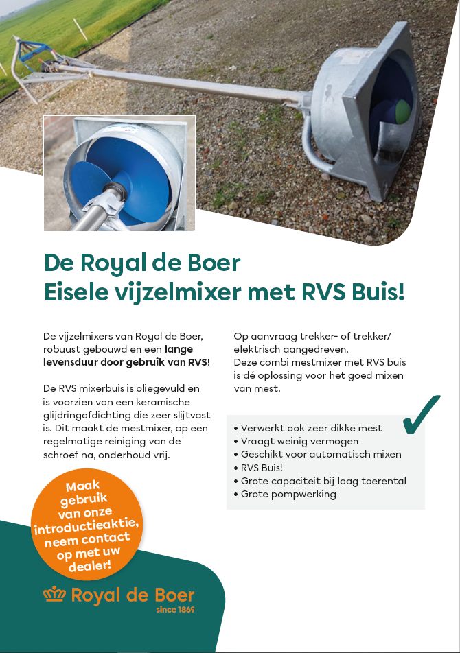 ***Aktie*** Royal de Boer Eisele vijzelmixer met RVS buis