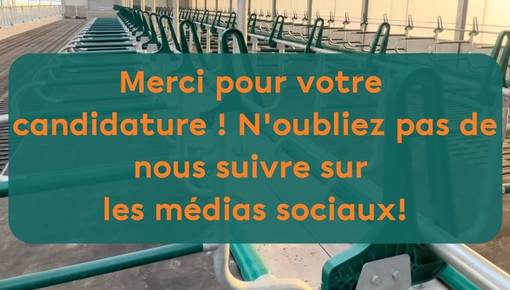 Merci pour votre candidature!